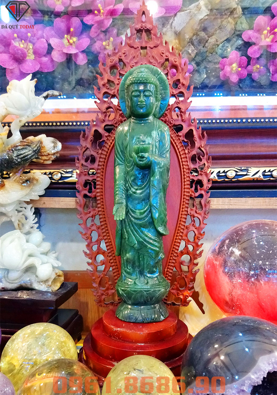 Tượng phật a di đà bằng ngọc bích Nephrite